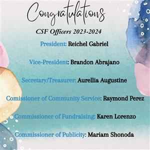 CSF Officers 2023-2024